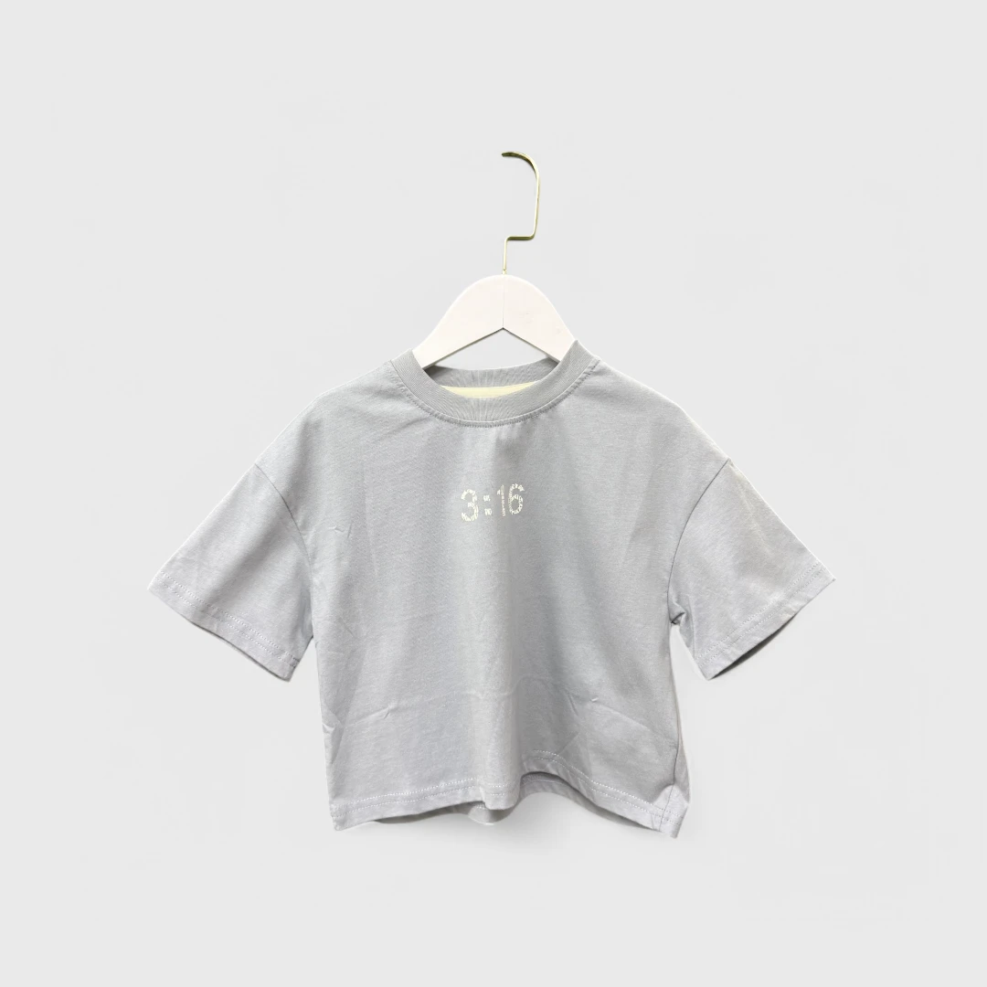 Серая футболка с принтом '3:16'