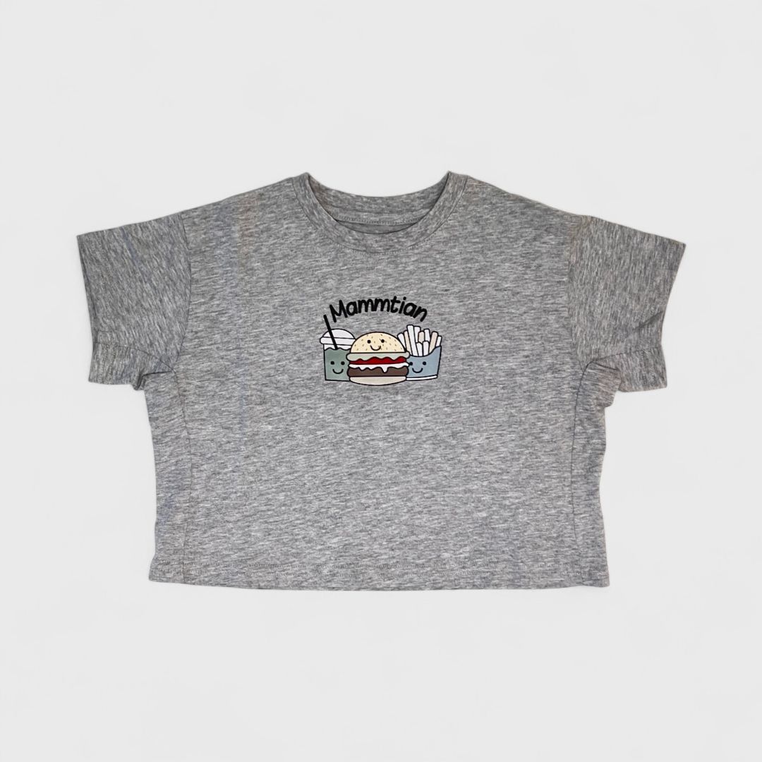 Серая футболка с принтом