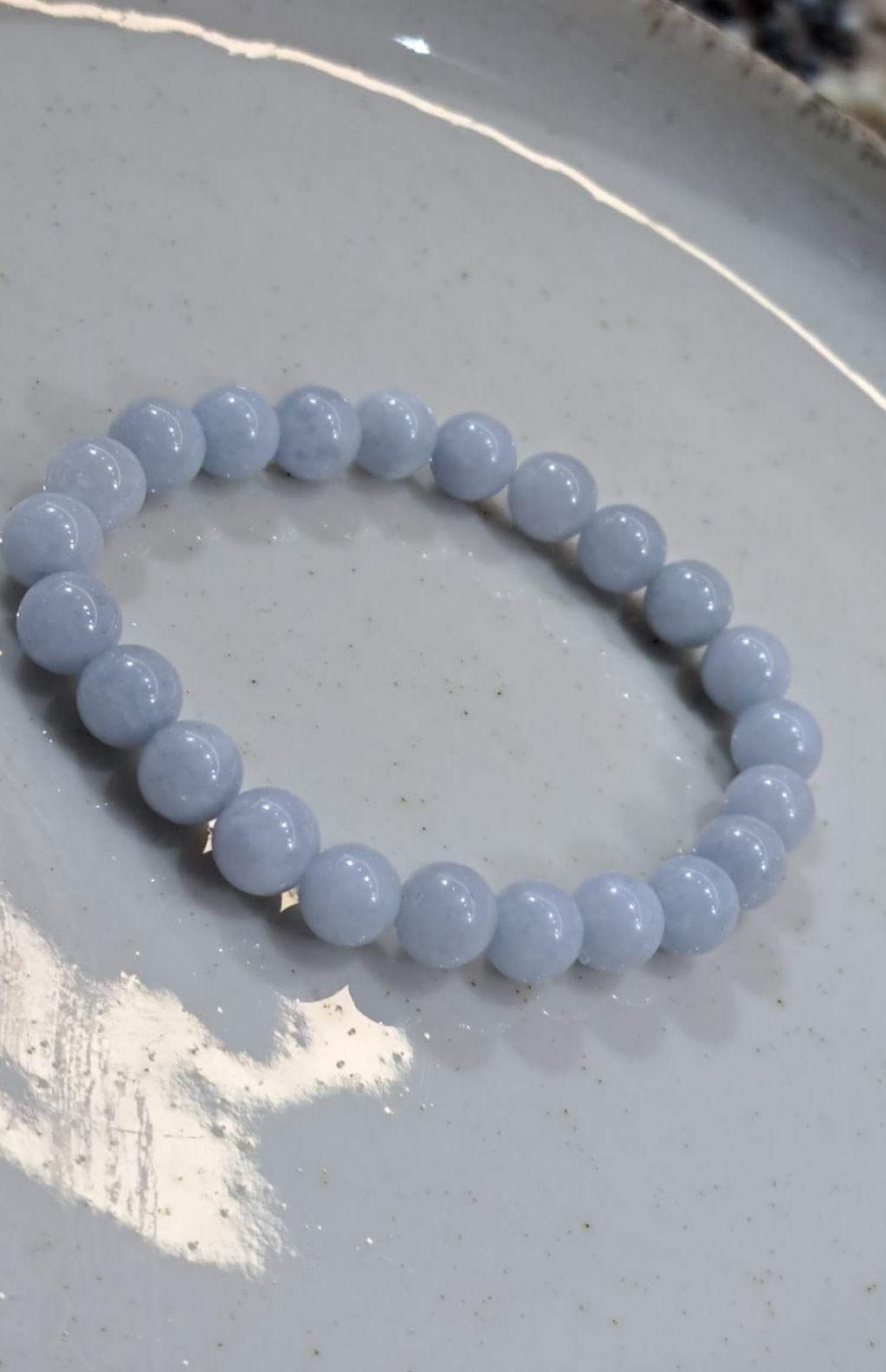 Светло-голубой браслет из аквамарина