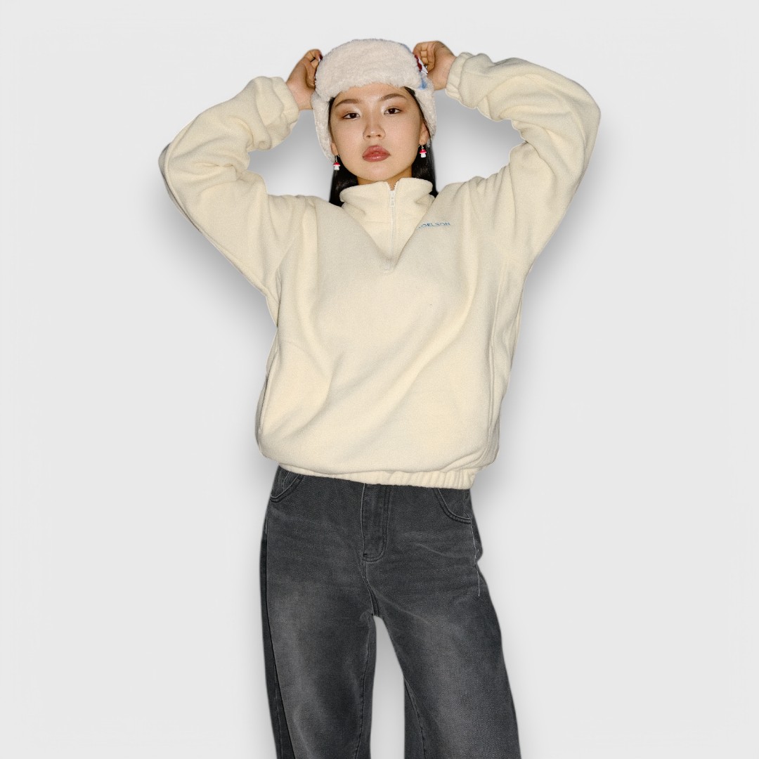 Cream Fleece Sweatshirt