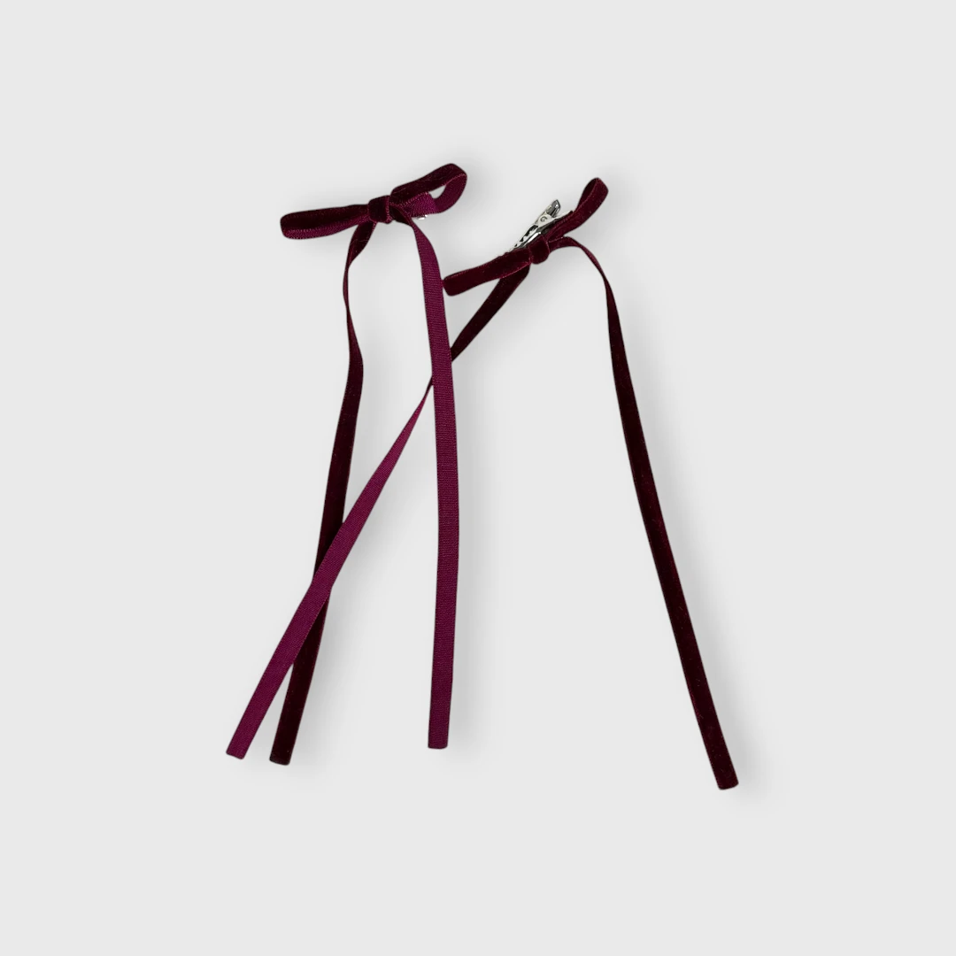 Заколки в виде бархатных бантов, в наборе 2 шт