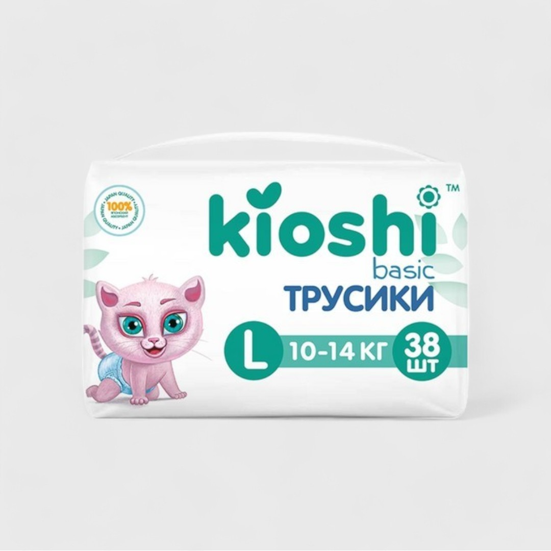 Kioshi белые трусики L, 10-14 кг, 38 шт