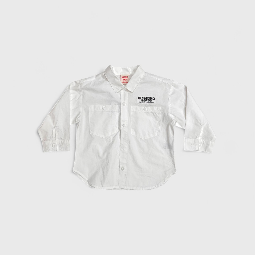 Белая рубашка с длинным рукавом