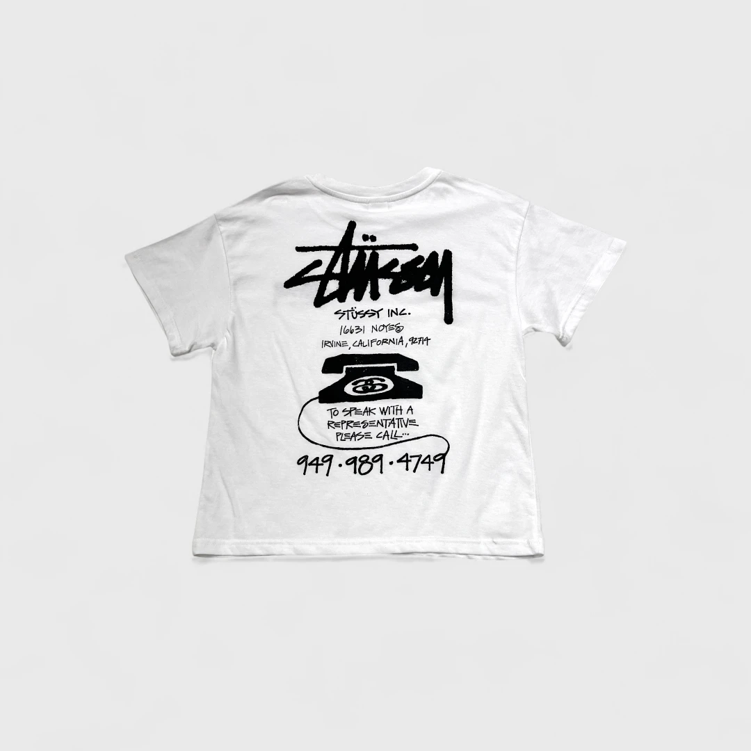Белая футболка Stüssy с принтом