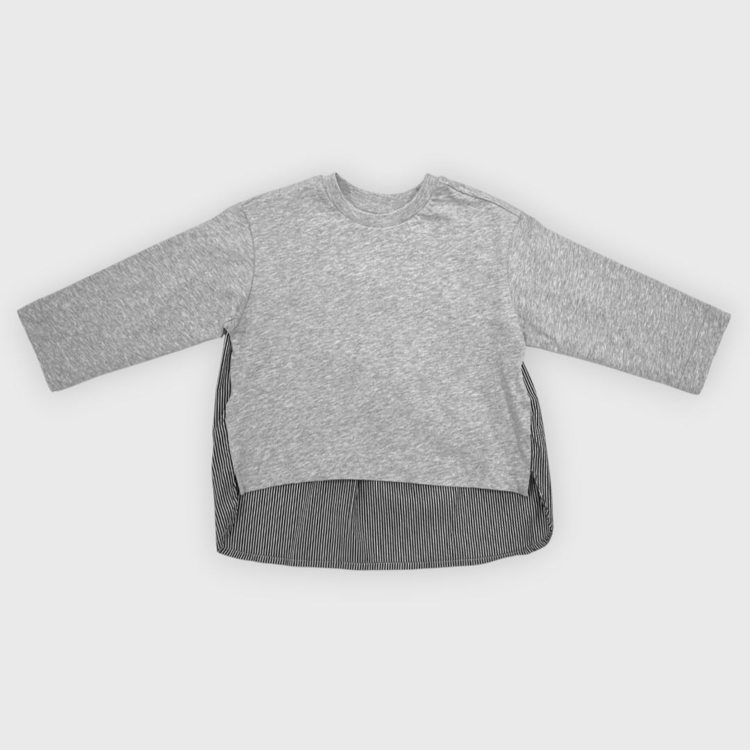 Рубашка кофта в черную полоску