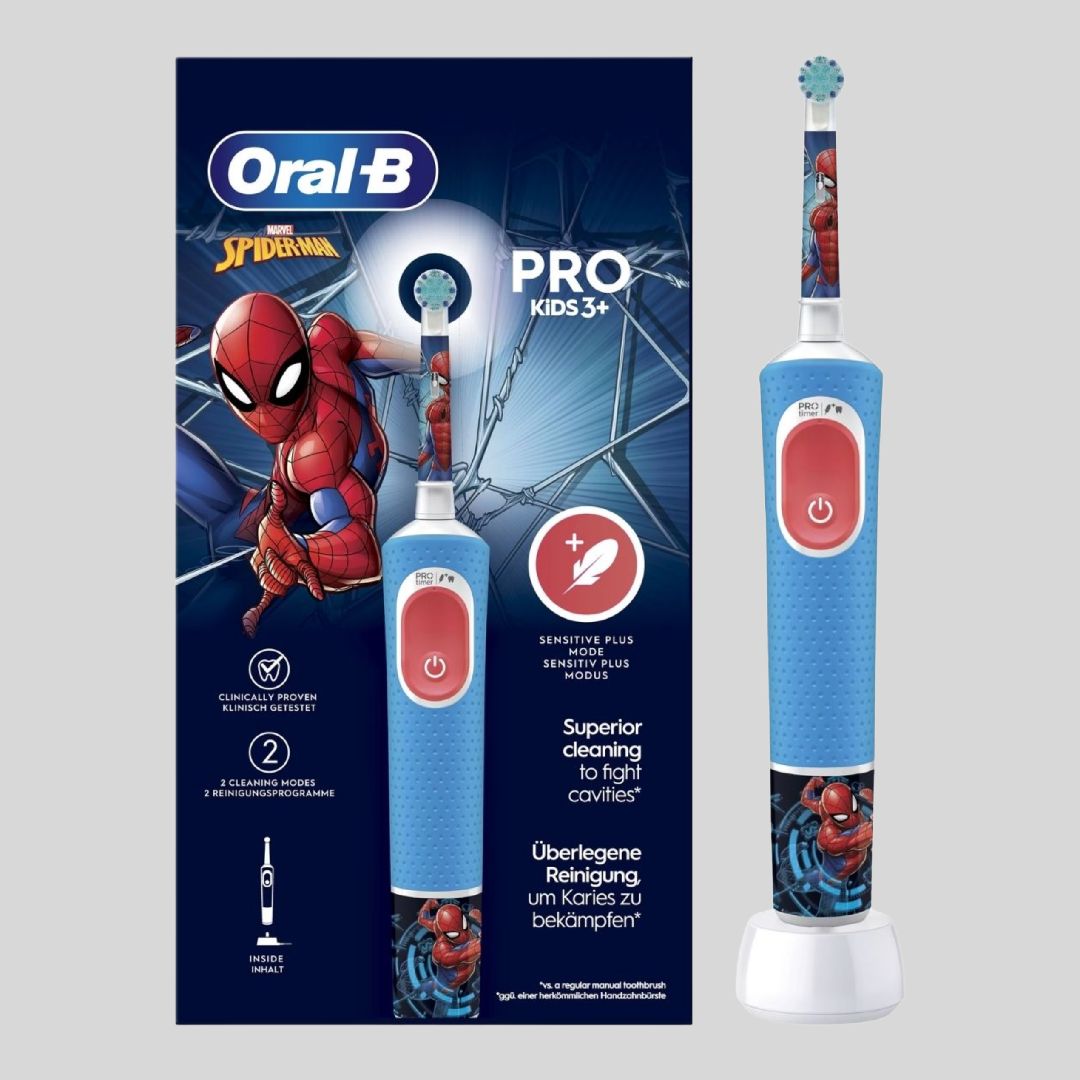 ДЕТСКАЯ ЭЛЕКТРОЩЕТКА ORAL-B VITALITY PRO KIDS 3+ ЧЕЛОВЕК ПАУК