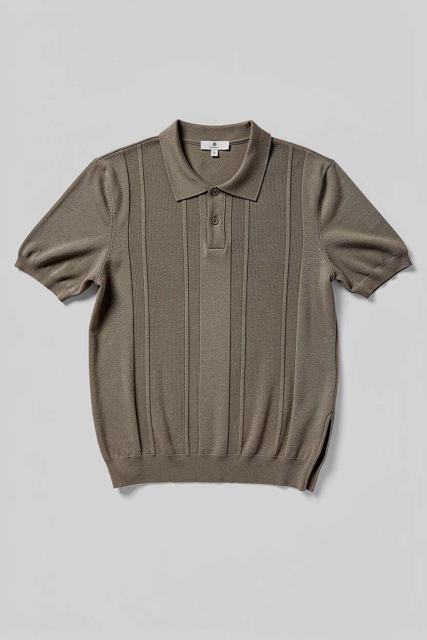 Оливковая поло-футболка