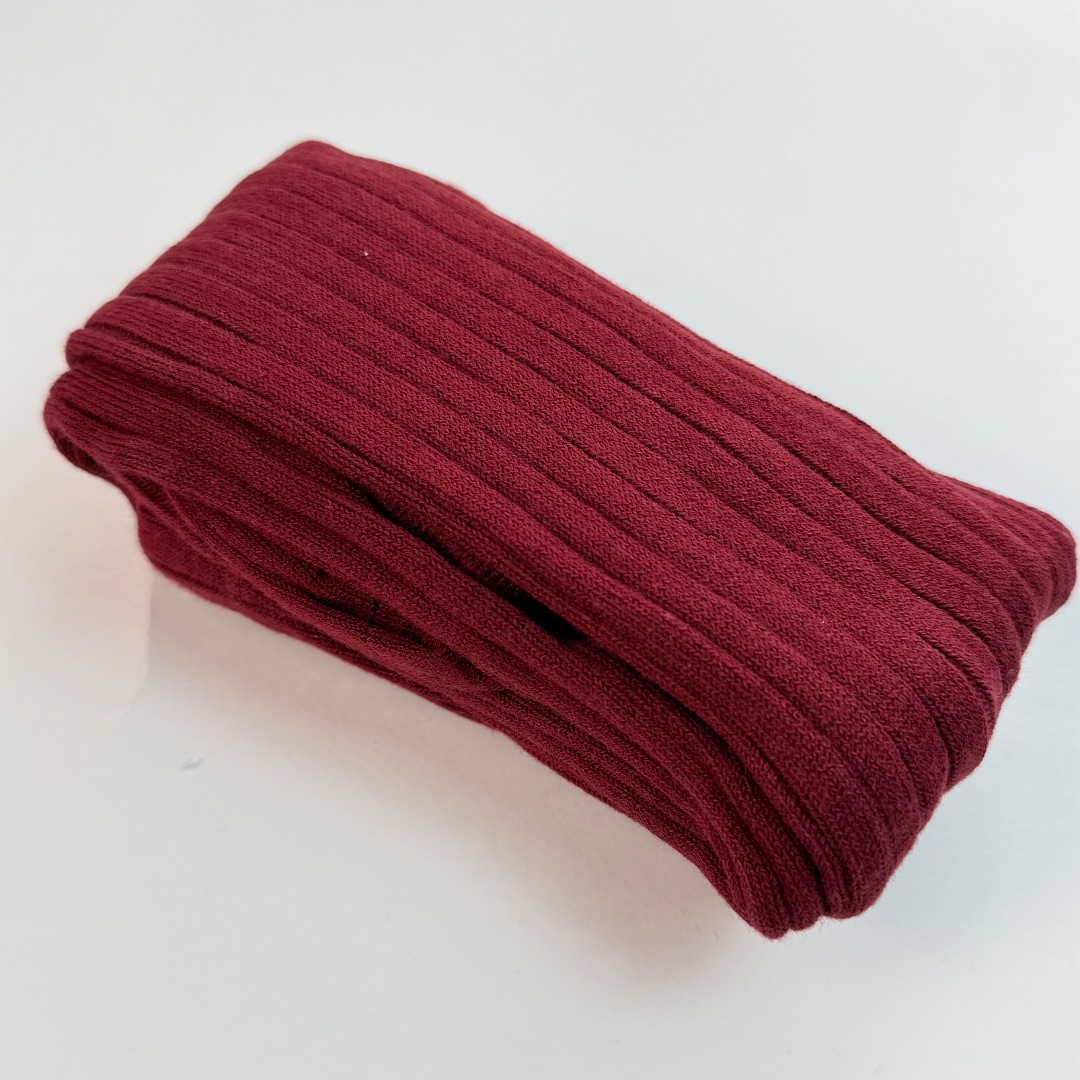 Бордовые колготки из органического хлопка