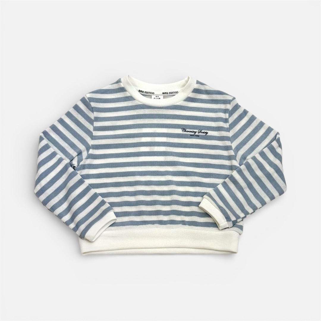 Серый полосатый свитшот Charming