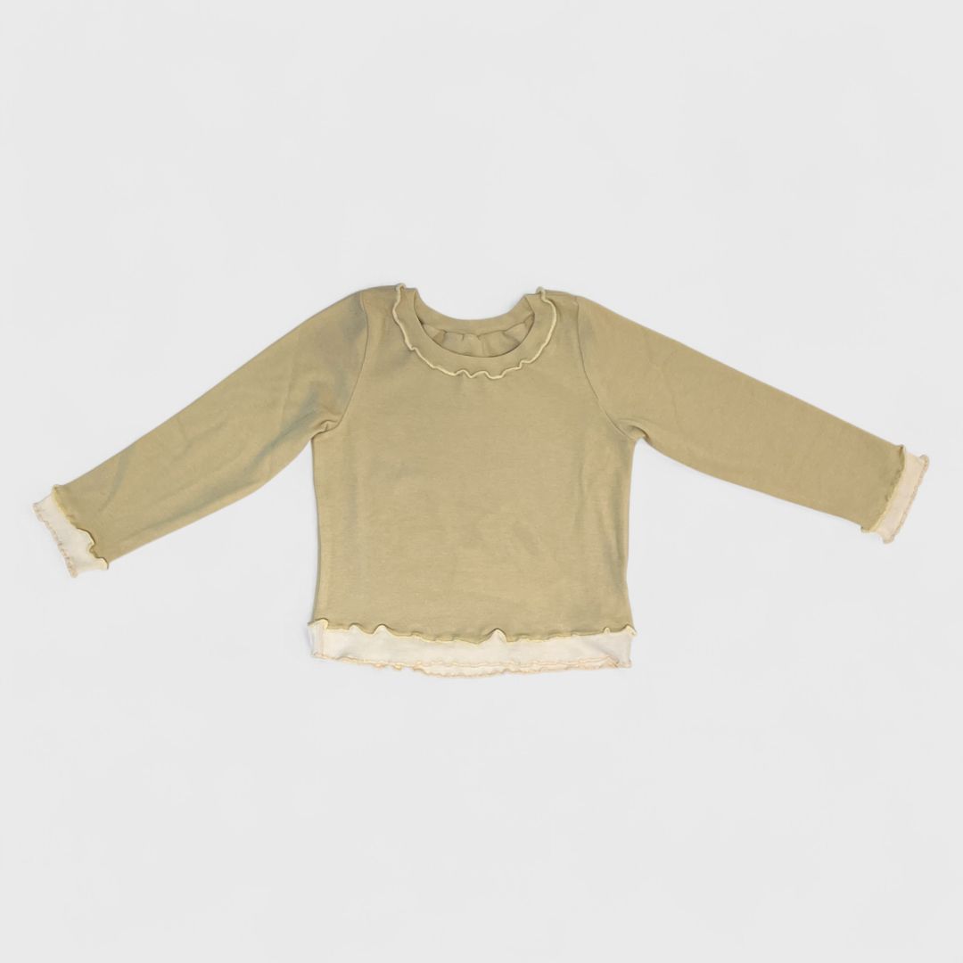 Фисташковый двойной лонгслив