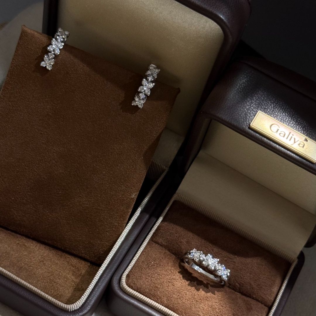 Золотые серьги и кольцо 