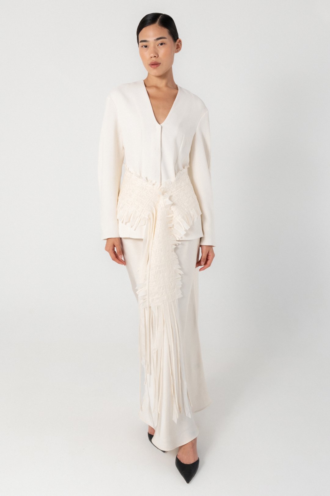 Tala Blazer with a Woven Belt