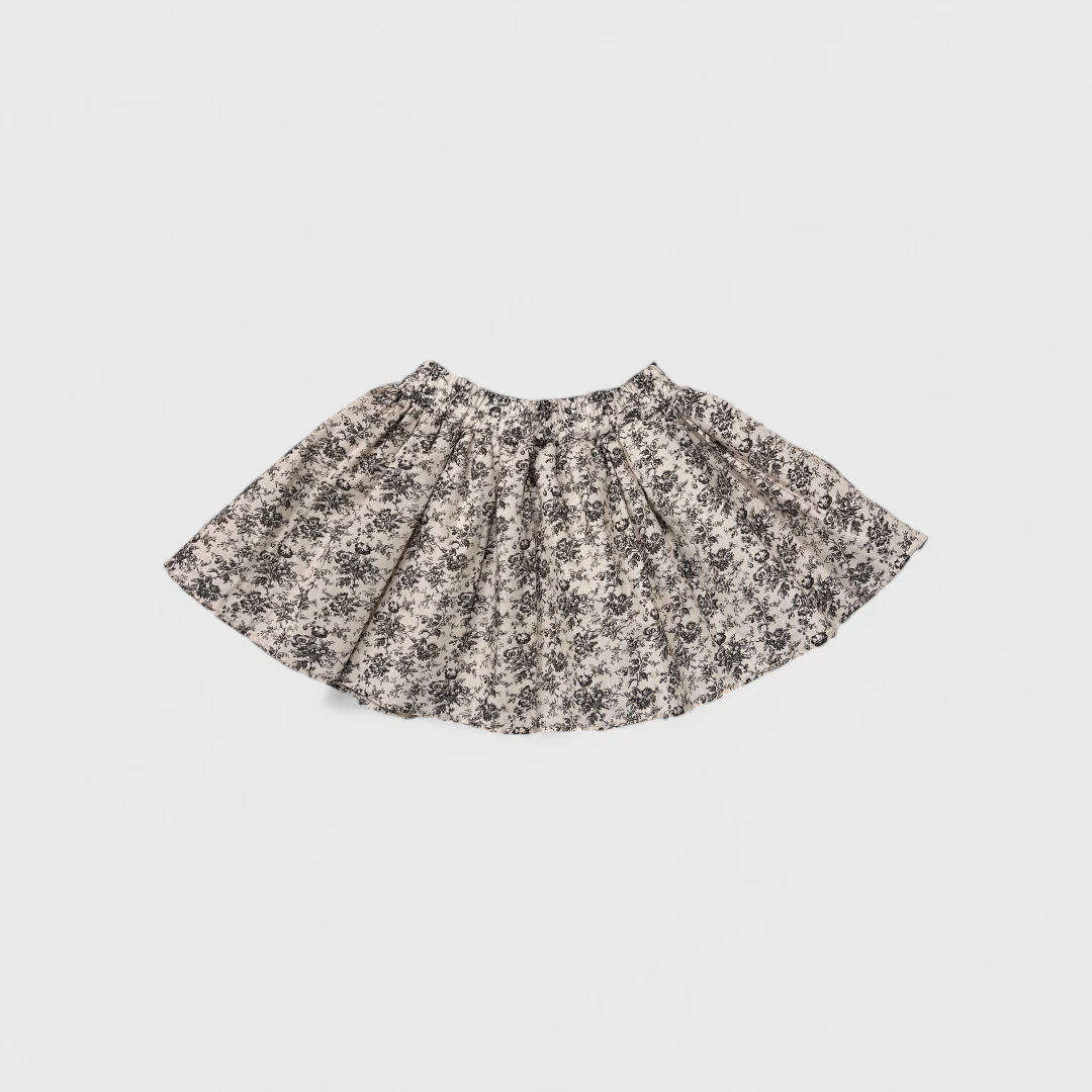 Цветочная юбка бежевая