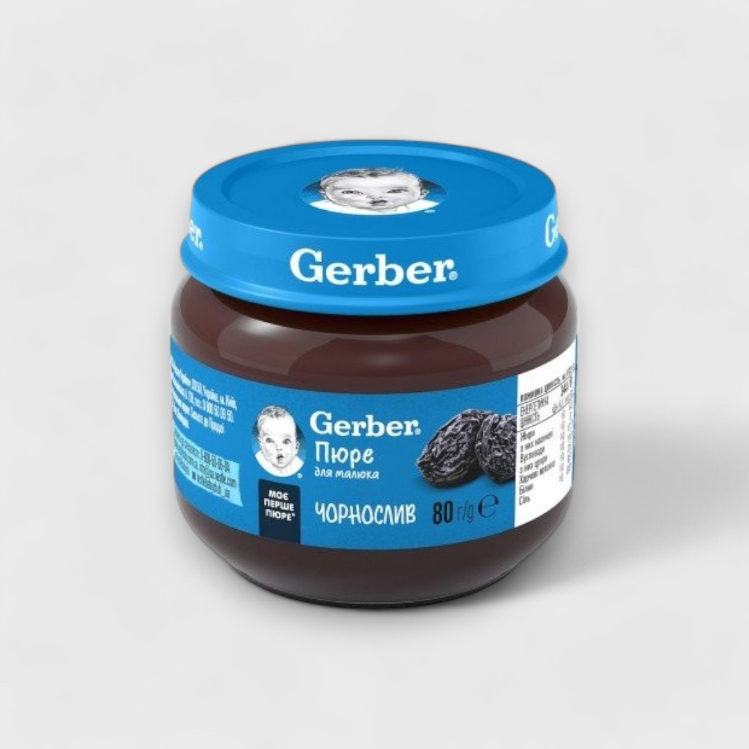 Gerber черный чернослив пюре для малышей, 80 г