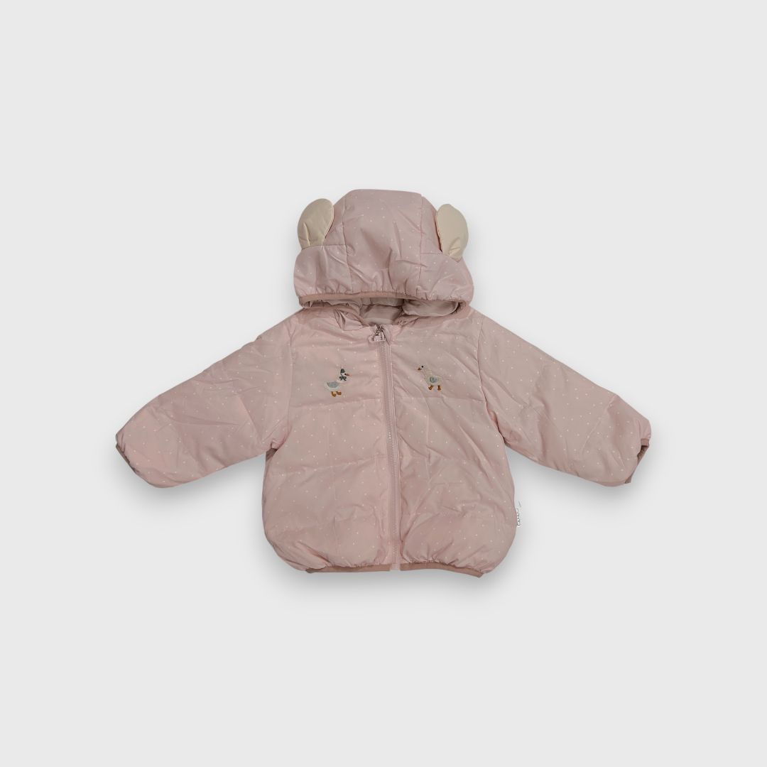 Розовая куртка с ушками