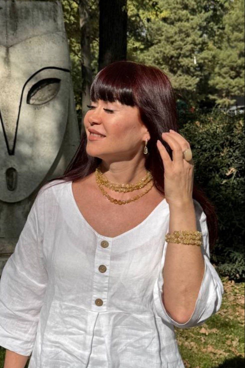 Комплект украшений из цитрина 