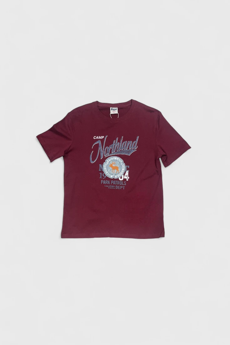 Бордовая футболка Northland