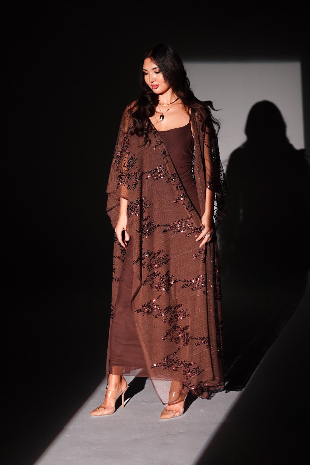 Georgina Shine Brown Dress