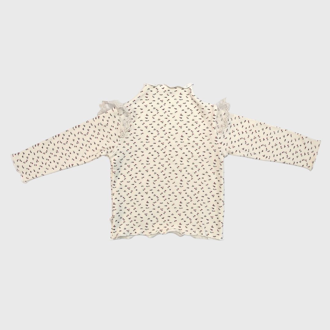 Айоври кофта с рюшами