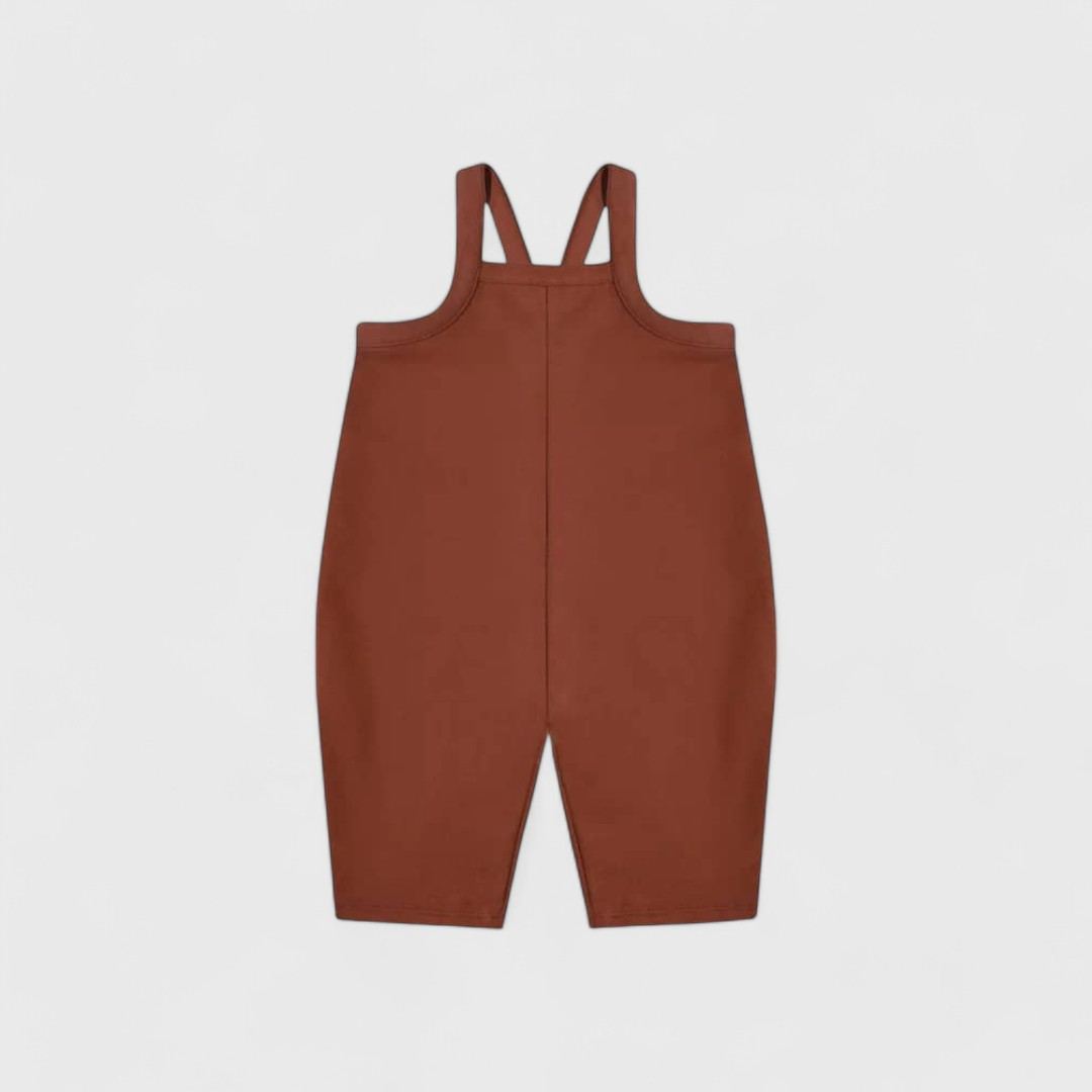 Kоричневый комбинезон с начесом