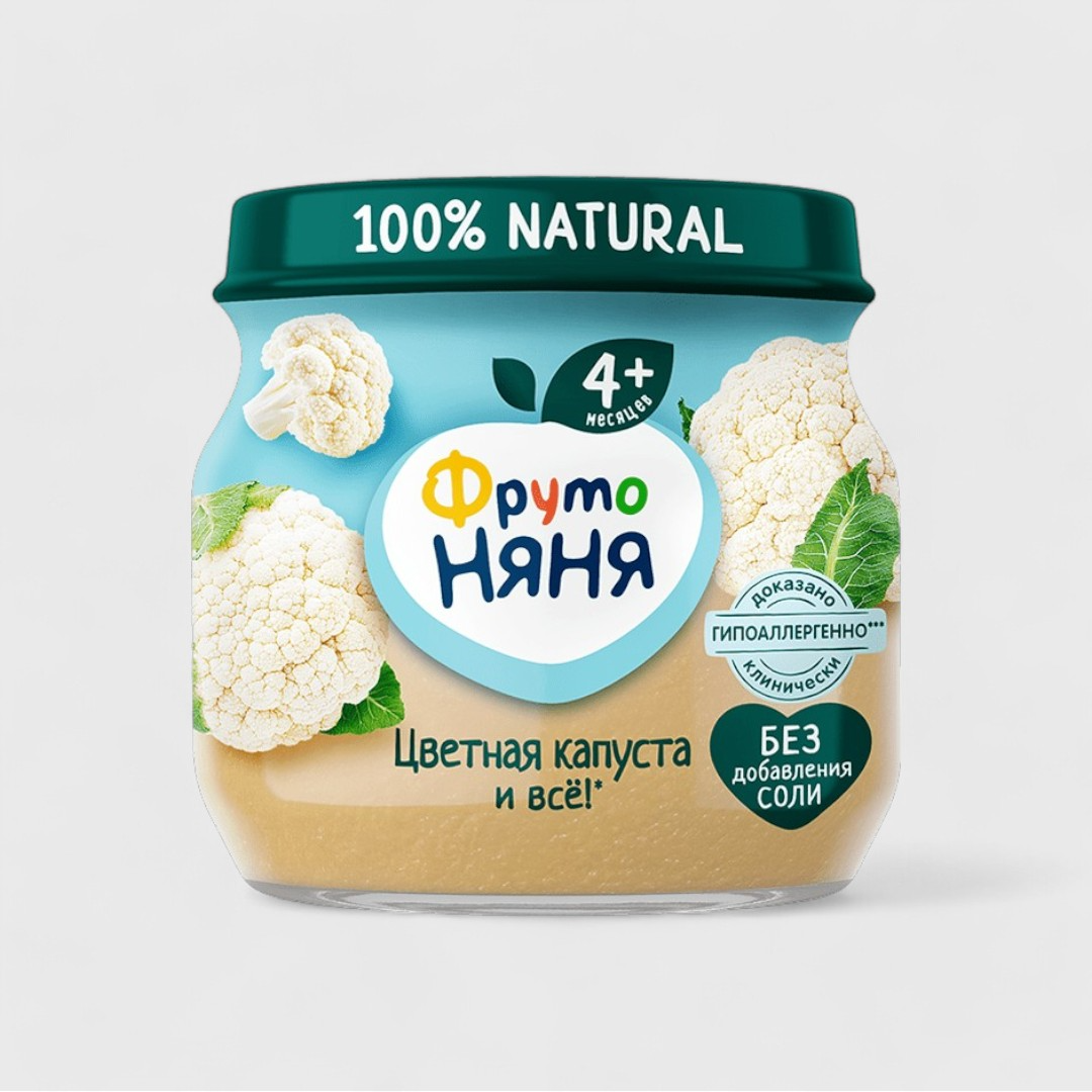 ФрутоНяня Цветная капуста пюре, 80 г