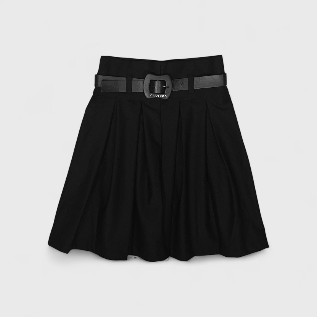Черная юбка с поясом Loco