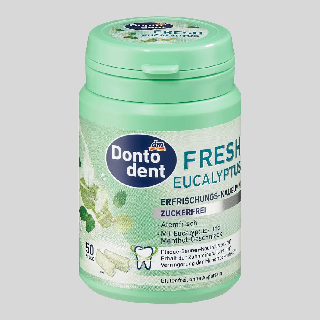 ЖЕВАТЕЛЬНЫЕ РЕЗИНКИ DONTODENT ЭВКАЛИПТ, 50 ШТУК