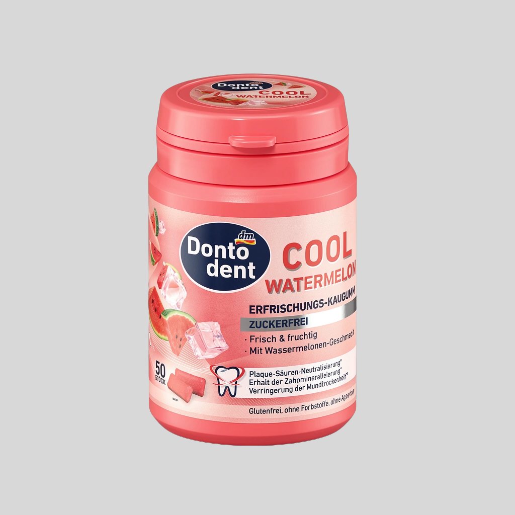 ЖЕВАТЕЛЬНЫЕ РЕЗИНКИ DONTODENT COOL WATERMELON , 50 ШТУК