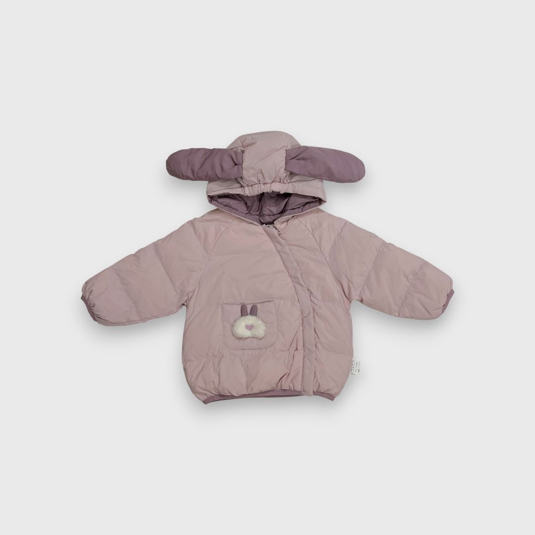 Розовая куртка с ушками