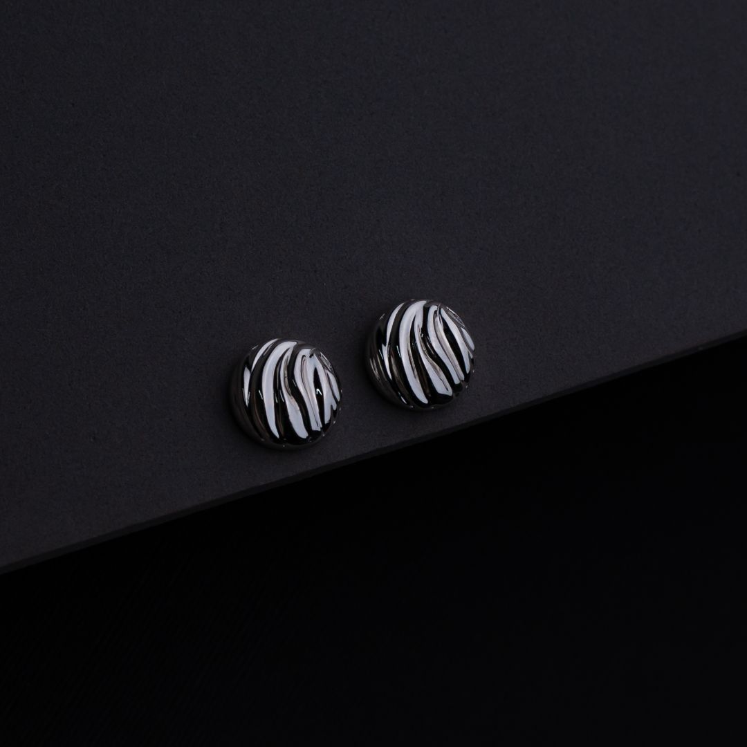 Серьги с с фактурой волн из коллекции SEA