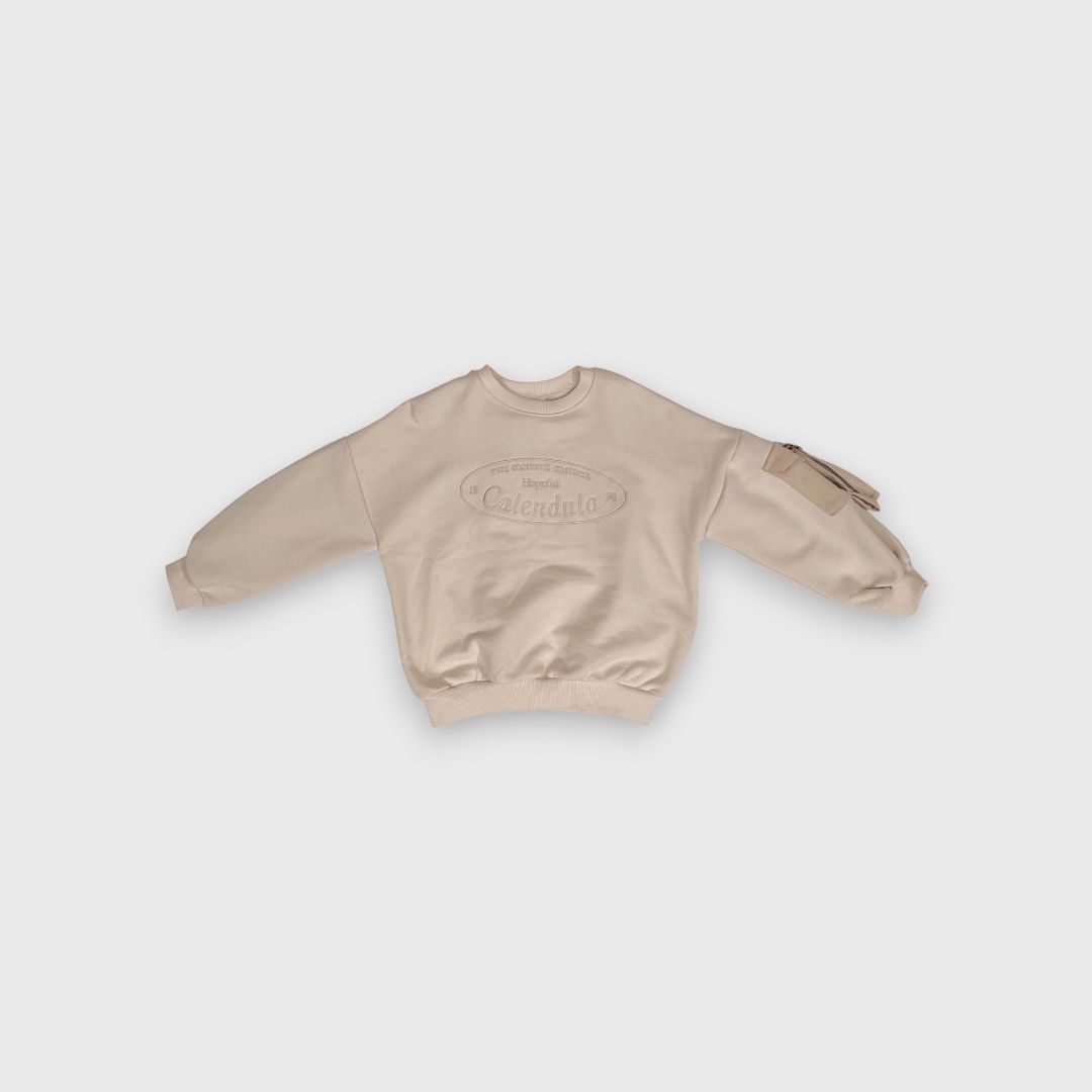 Бежевый свитер Calendula с карманом