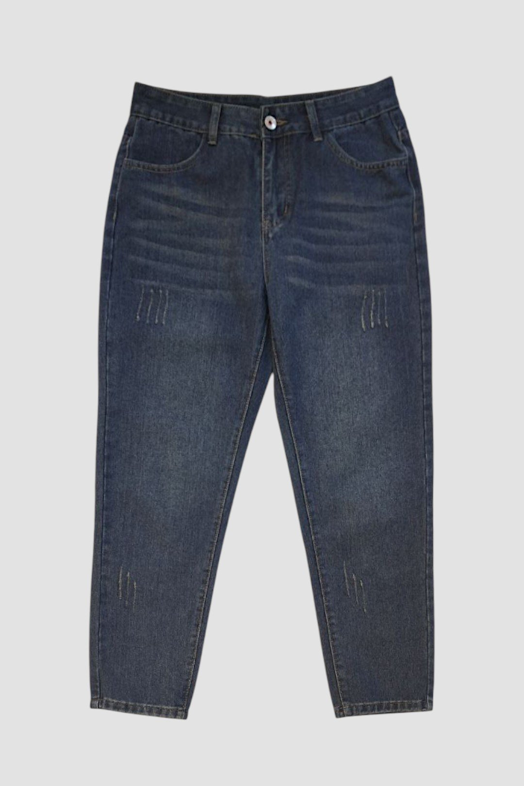 Синие джинсы с потертостями