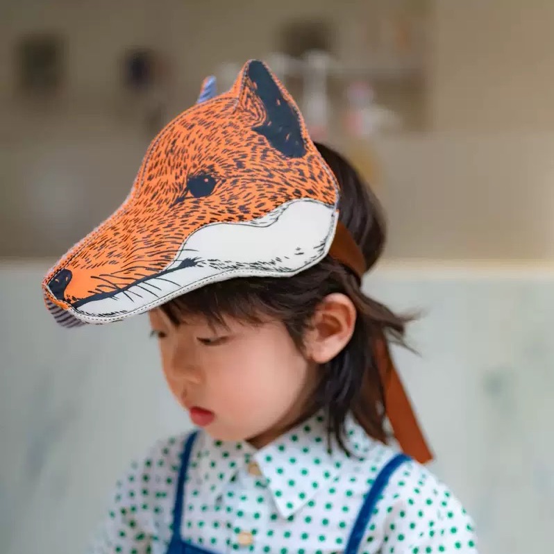 Оранжевая маска лисы для детей