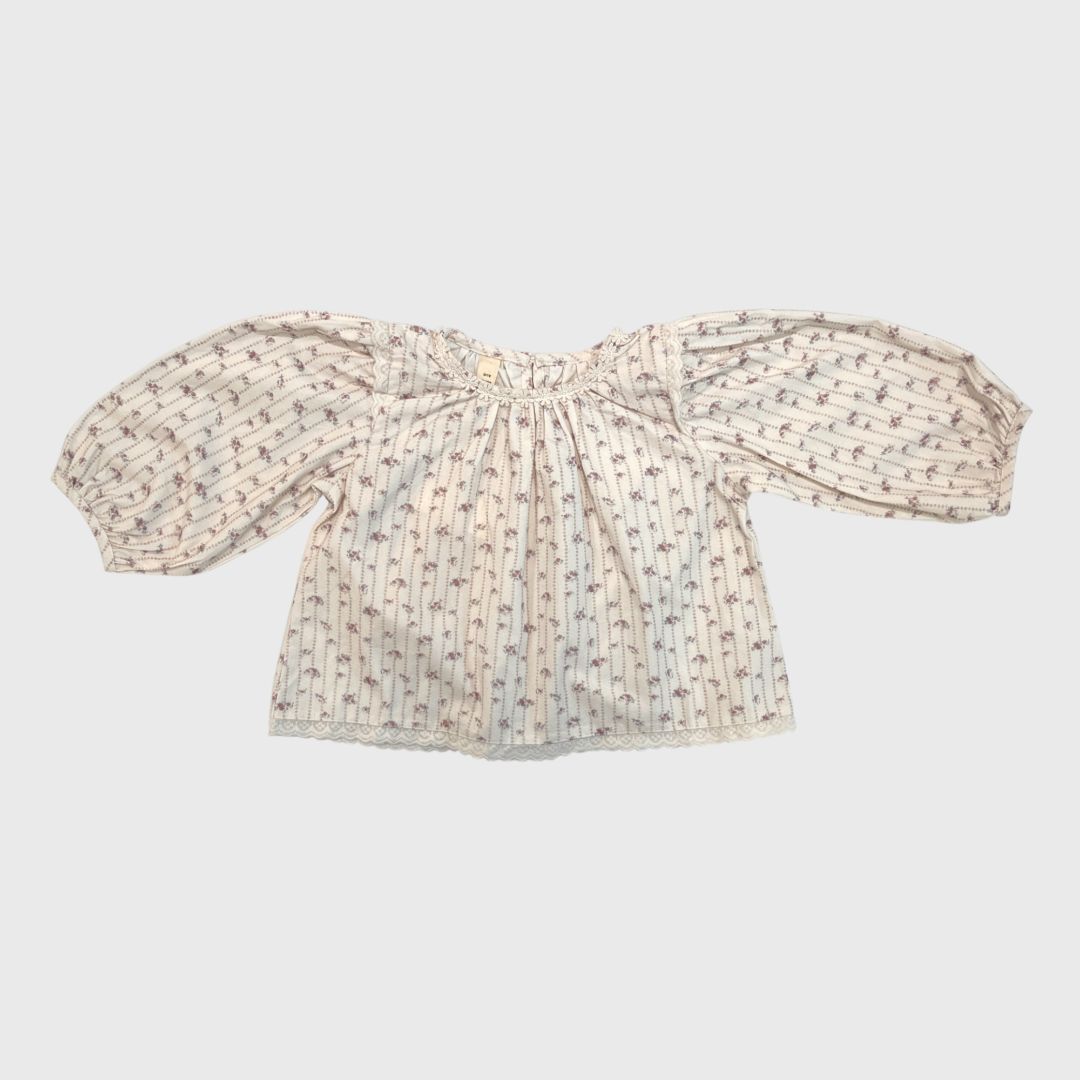 Айвори блузка Линия с рюшами