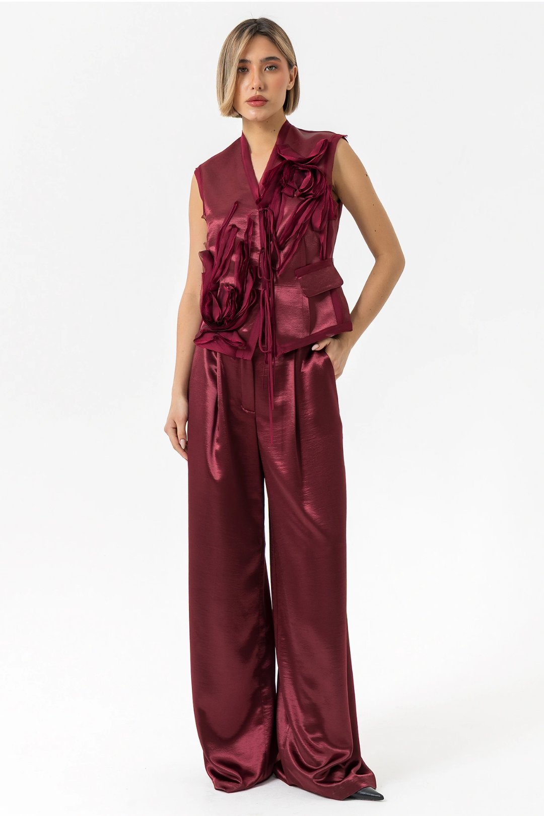 Satin Palazzo Trousers
