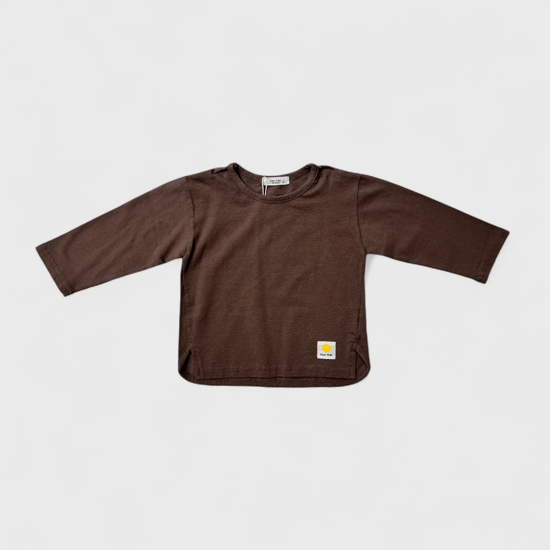 Коричневый лонгслив