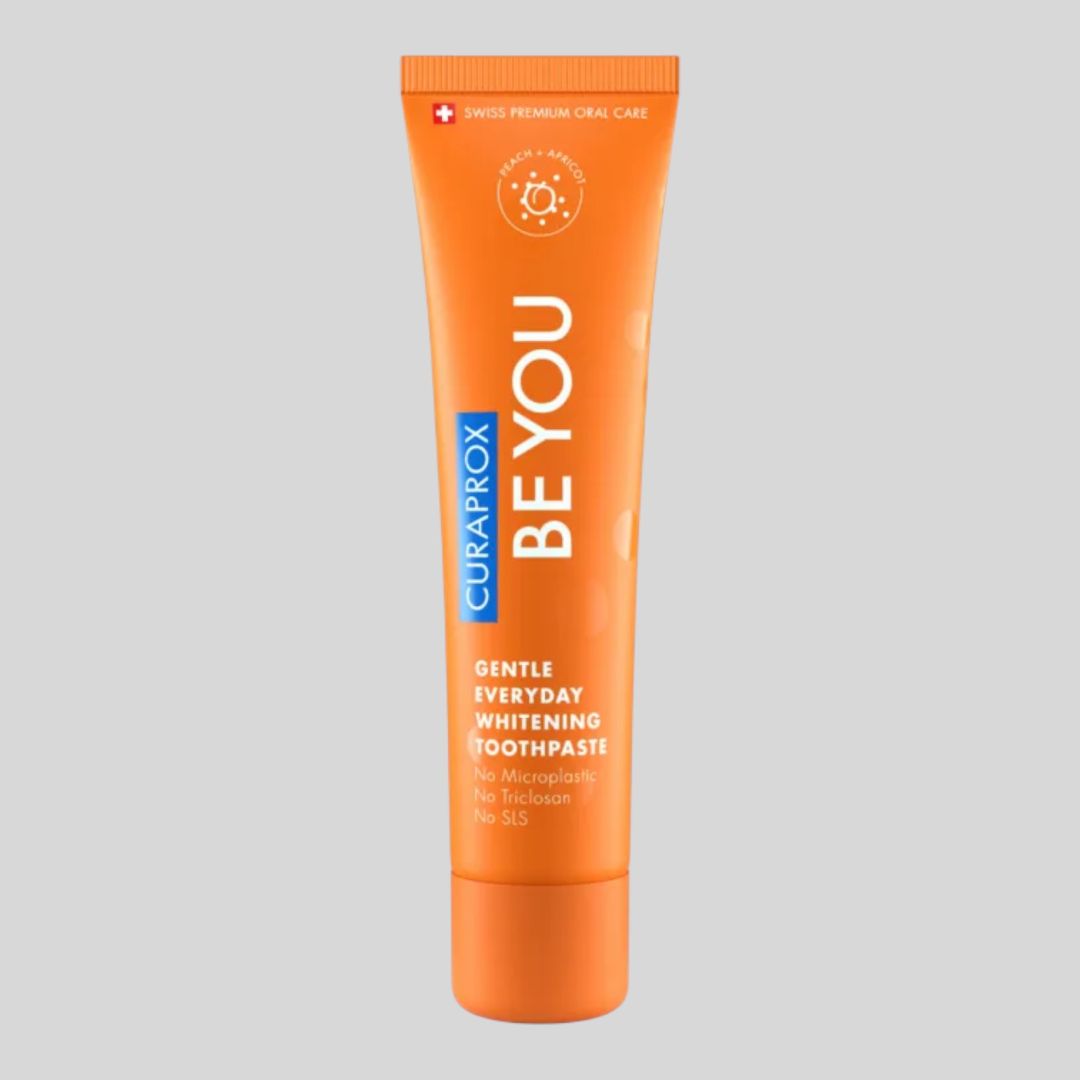 ОТБЕЛИВАЮЩАЯ ЗУБНАЯ ПАСТА CURAPROX BE YOU — СО ВКУСОМ ПЕРСИКА И АБРИКОСА, 60мл