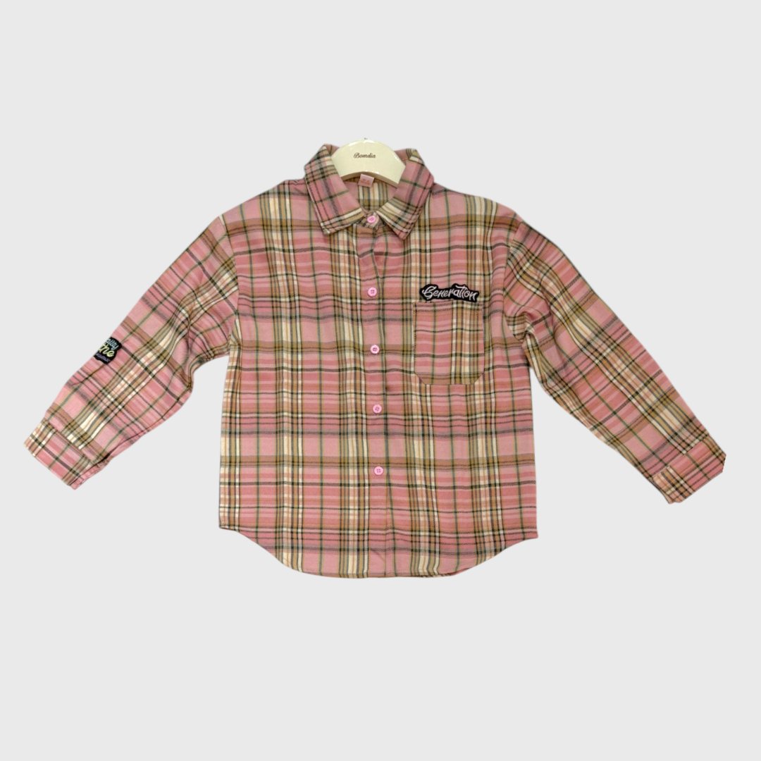 Розовая клетчатая рубашка Generations