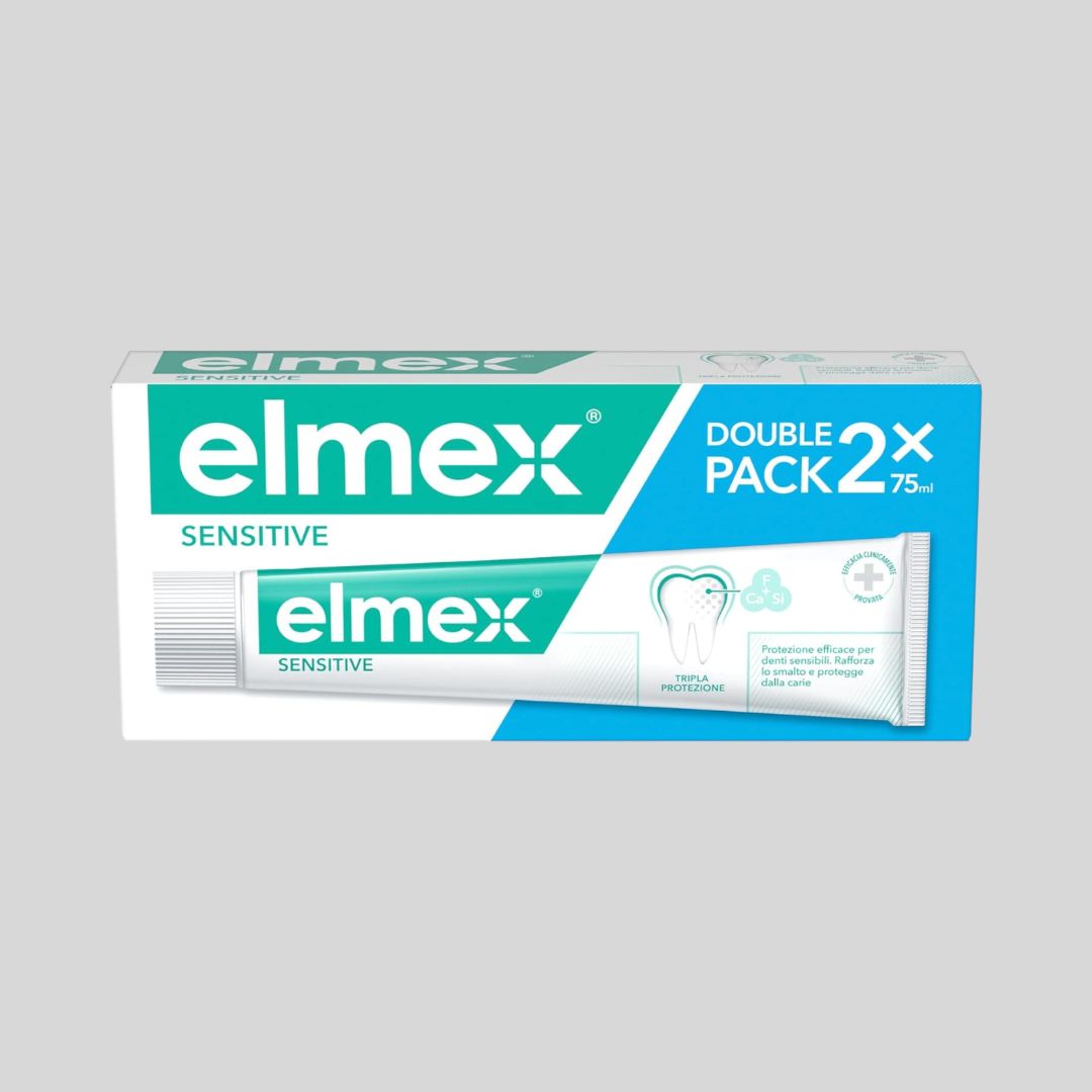 ЗУБНАЯ ПАСТА ELMEX SENSITIVE ДЛЯ ЧУВСТВИТЕЛЬНЫХ ЗУБОВ, ДВОЙНАЯ УПАКОВКА, 2*75