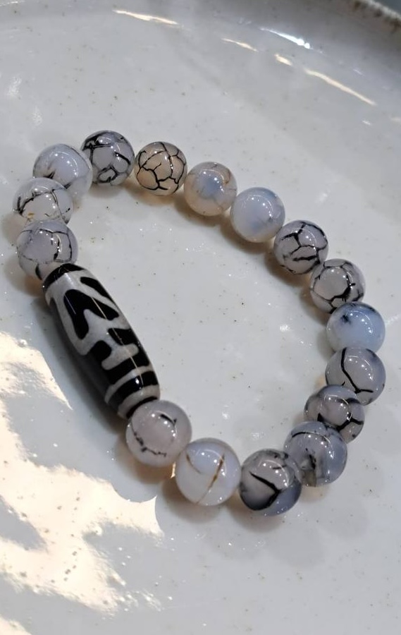 Браслет из камней змеевика