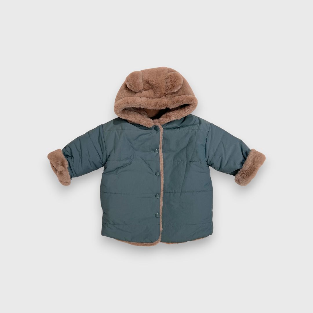 Бирюзовая куртка с капюшоном