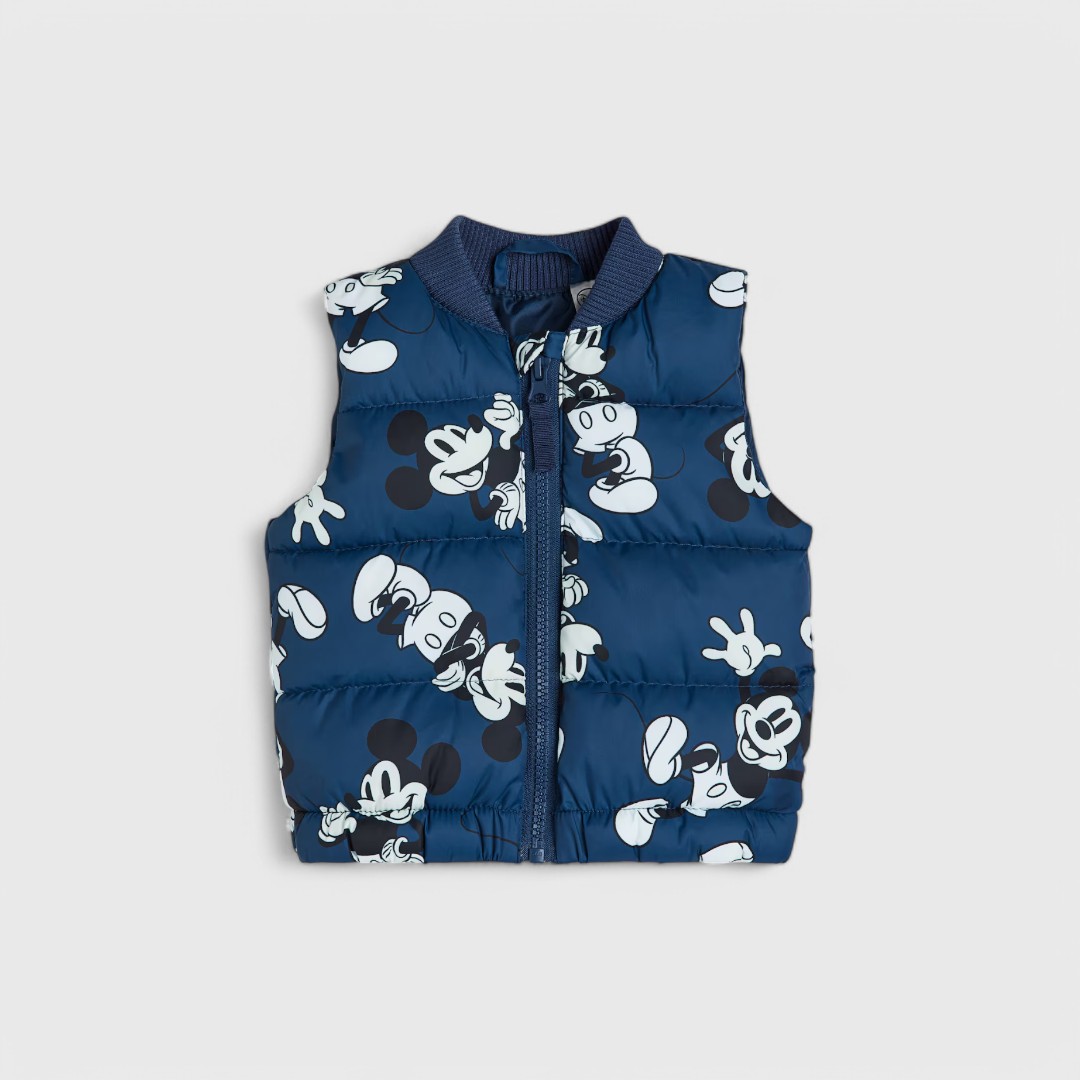 H&M синий жилет с принтом Микки Мауса