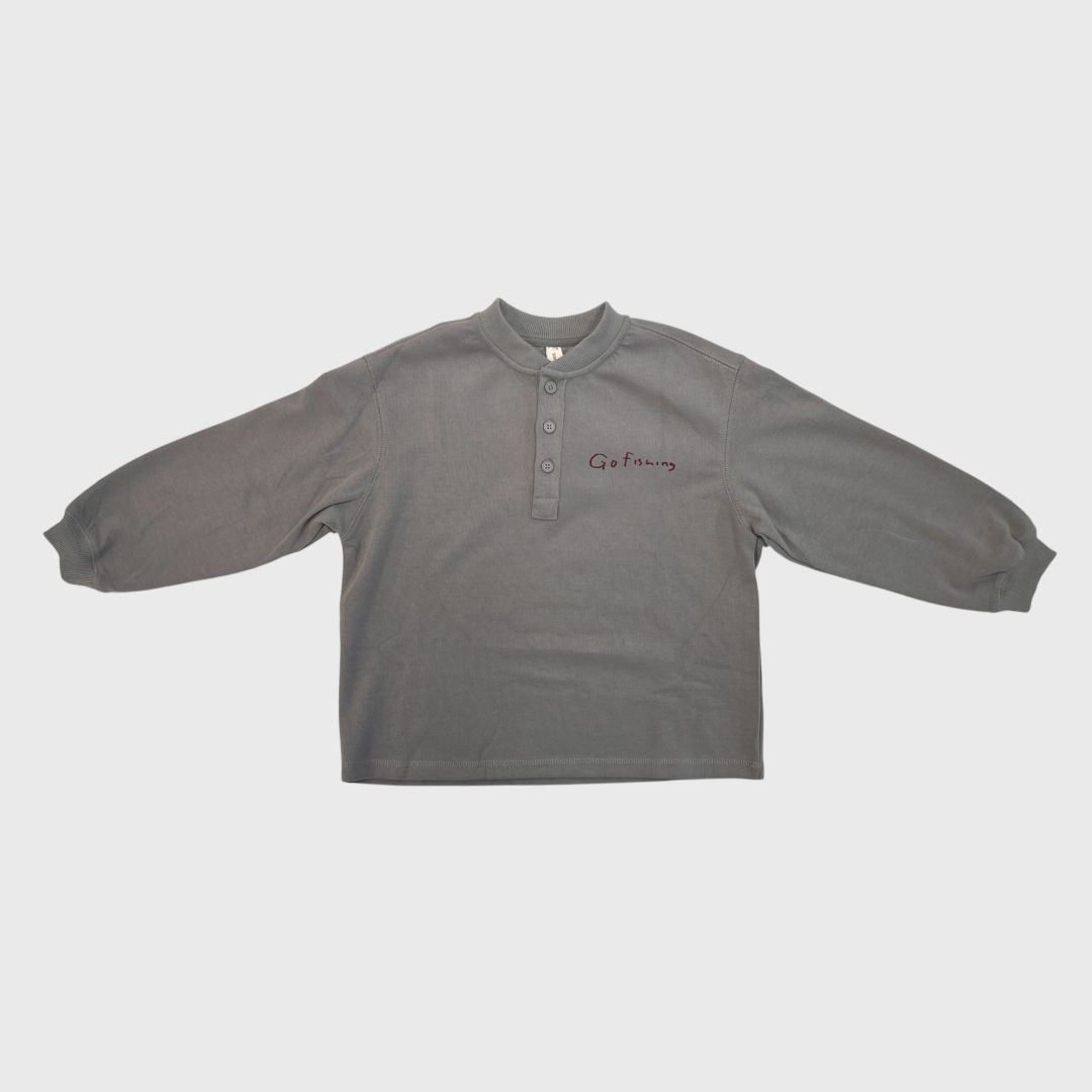 Серый свитер с воротником GoFishing