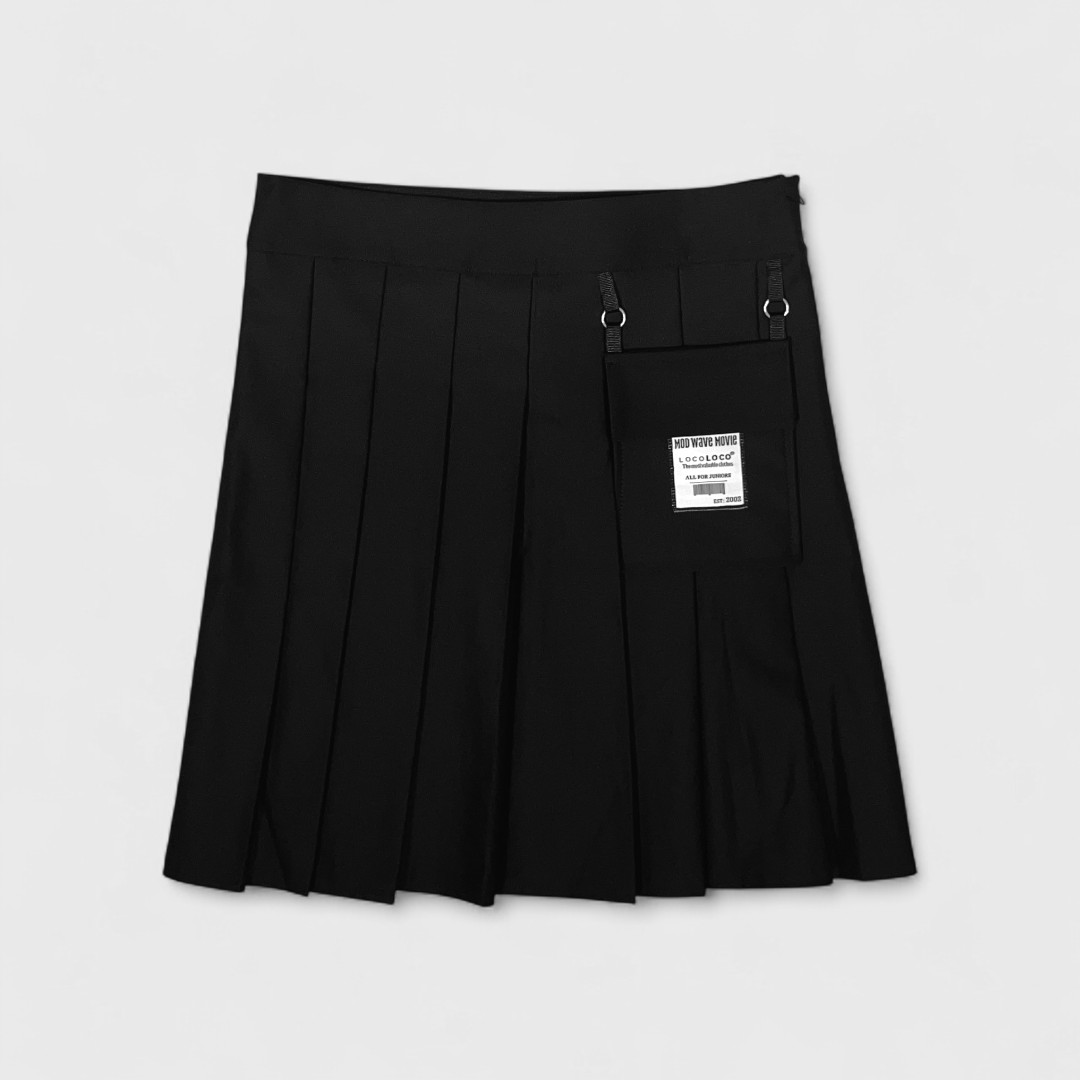 Черная юбка с плиссировкой