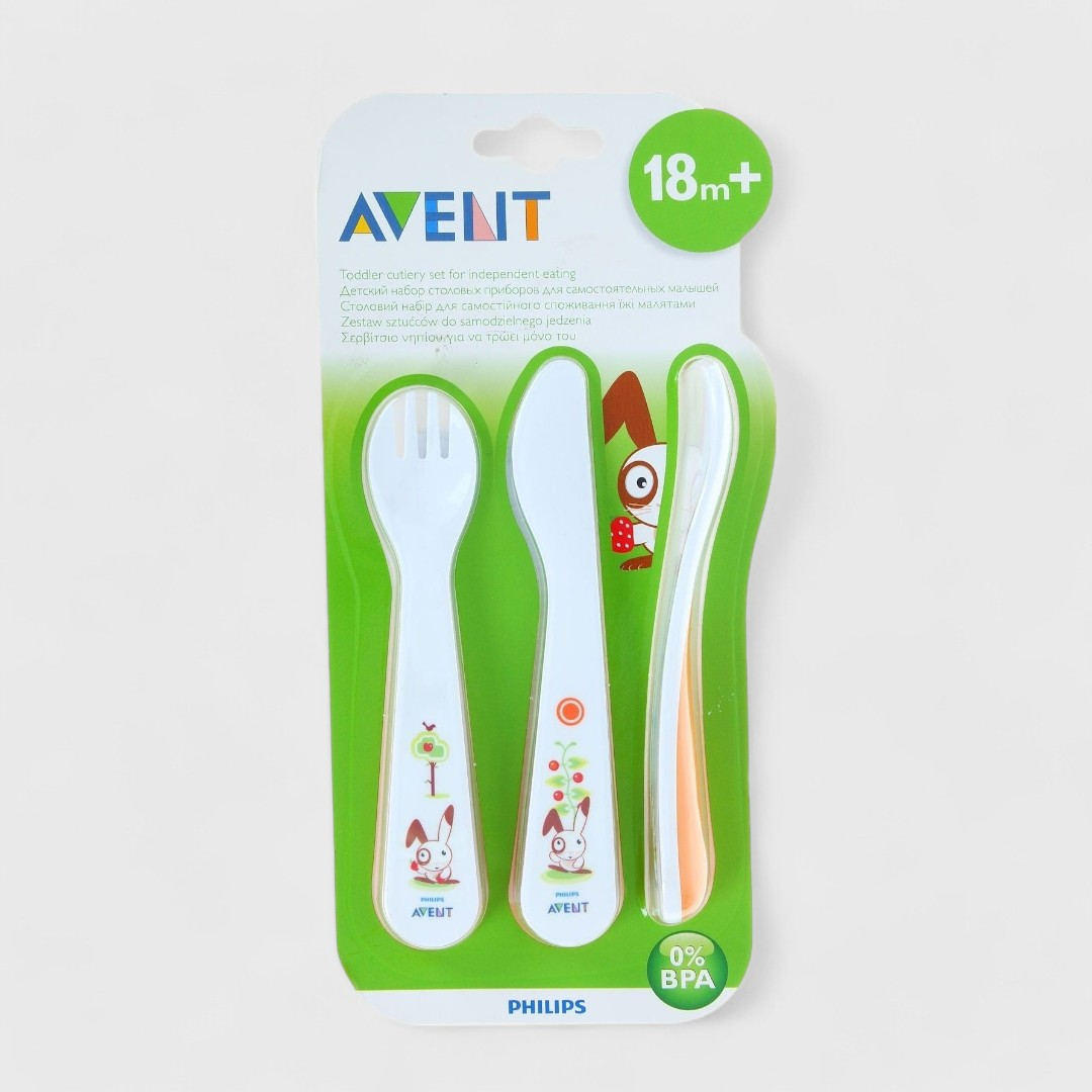 Philips Avent детский набор столовых приборов (вилочка, ложечка и нож) 18мес+