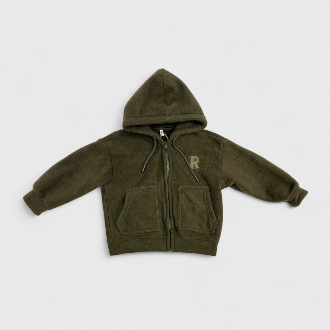 Зеленая флисовая толстовка R
