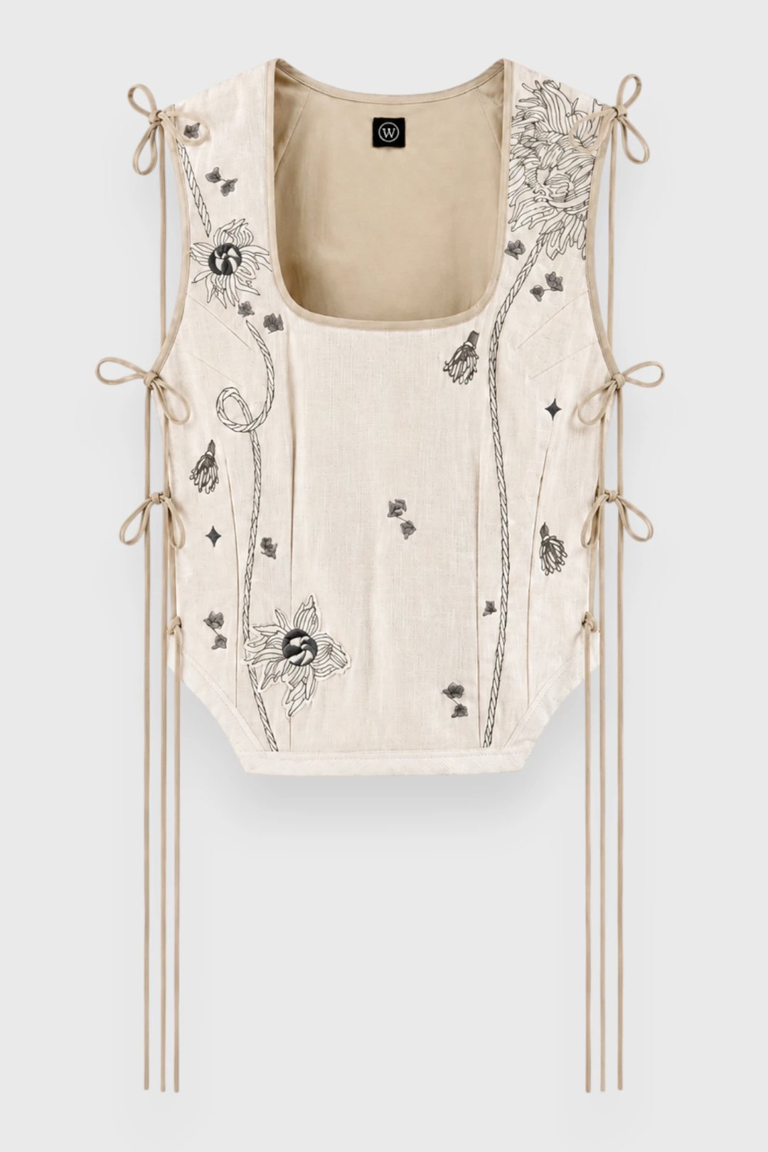Ivory Aynazik Embroidered Top