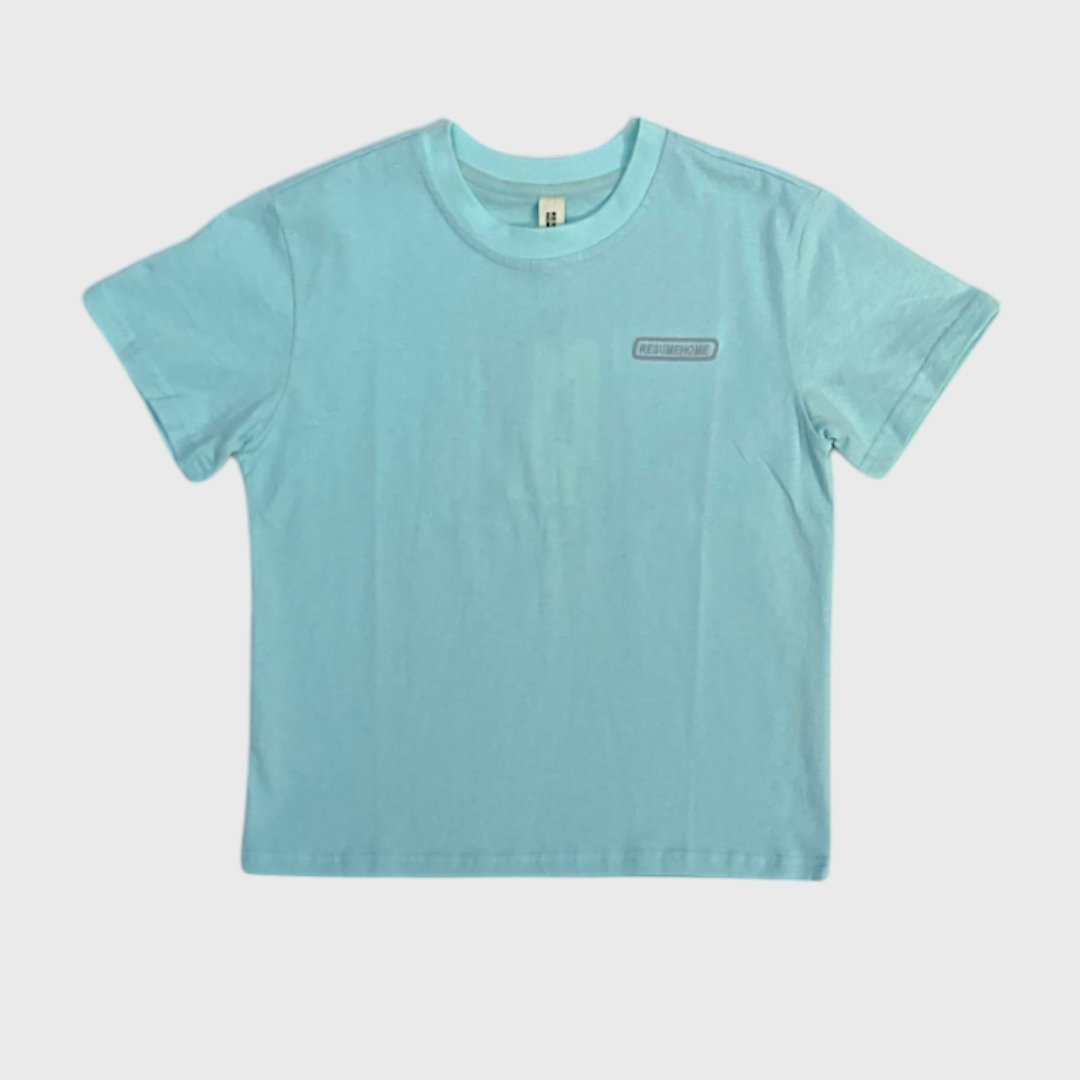 Бирюзовая футболка с коротким рукавом