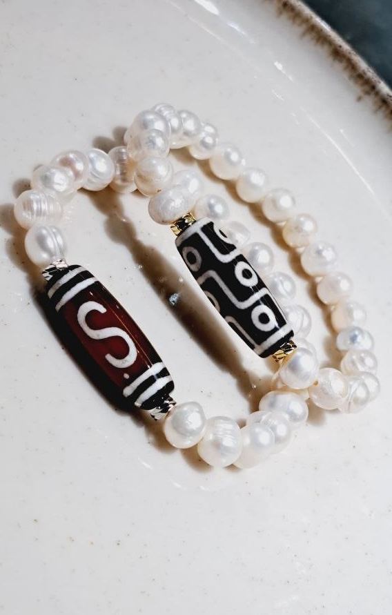 Дзи браслеты 9 глаз и дзи денежный крючок с жемчугом