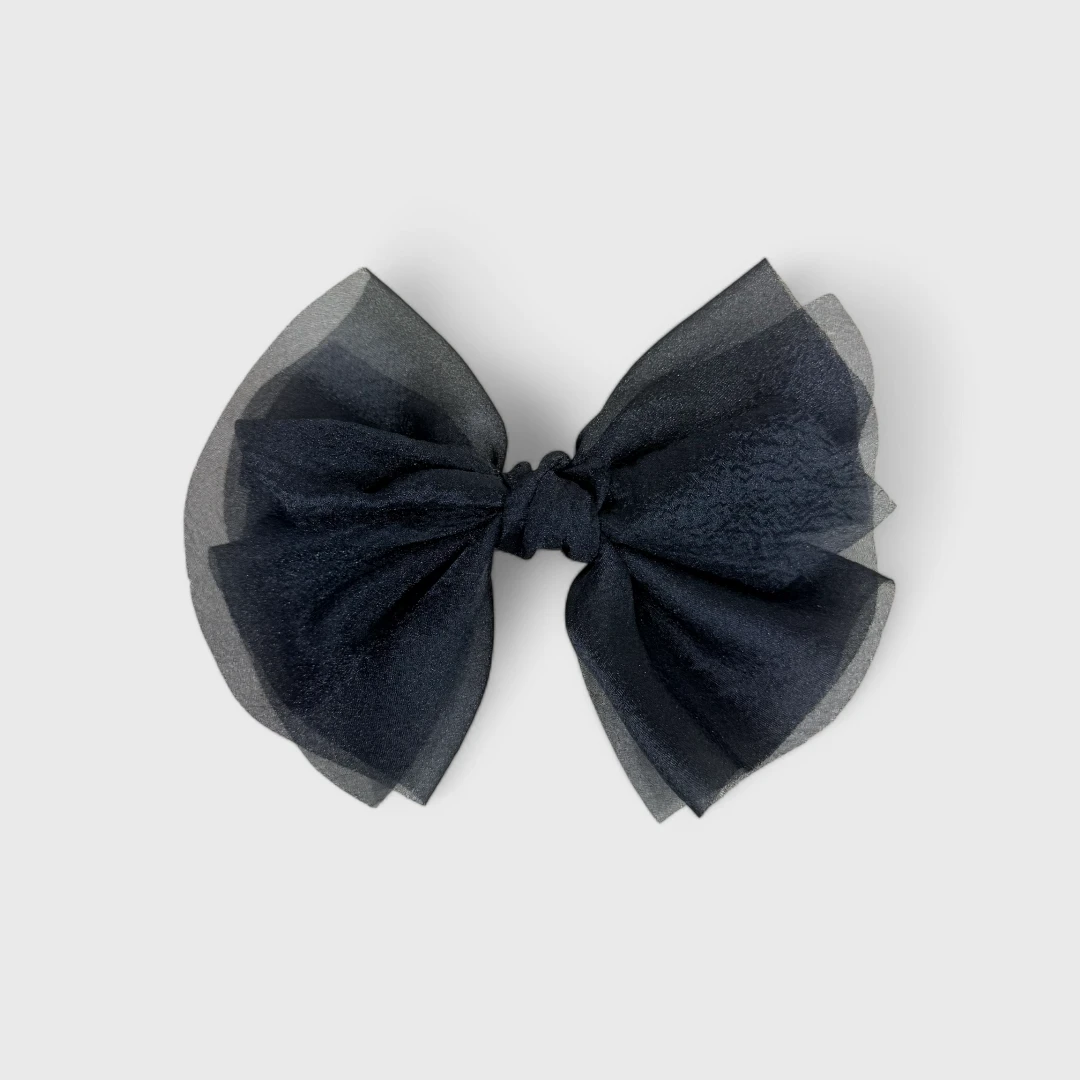 Черный бантик для волос